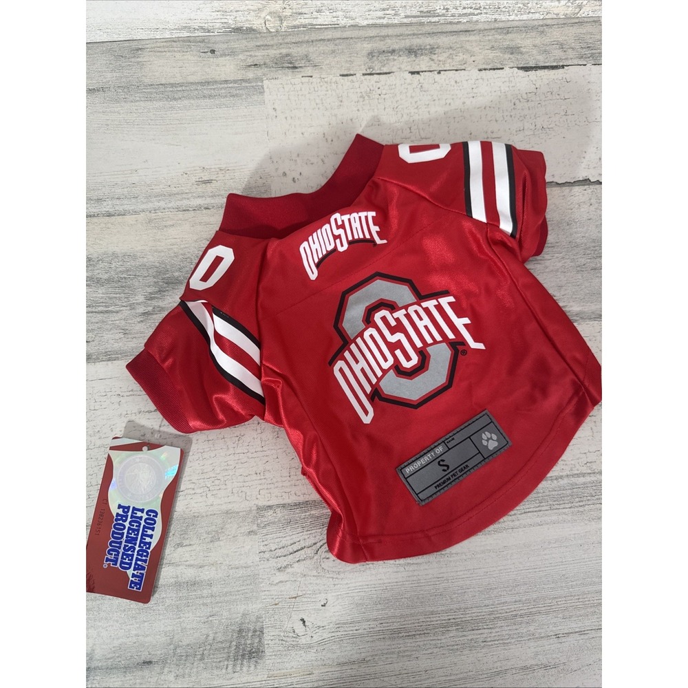 OHIO STATE BUCKEYES DOG‎ CAT JERSEY PREMIUM DAZZLE FABRIC
